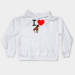 I Heart Horse Kids Hoodie